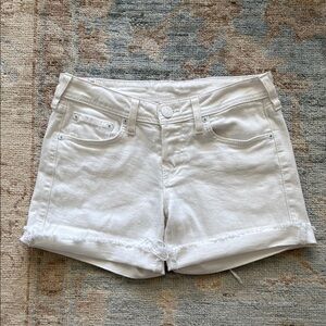 True Religion White Denim Shorts
